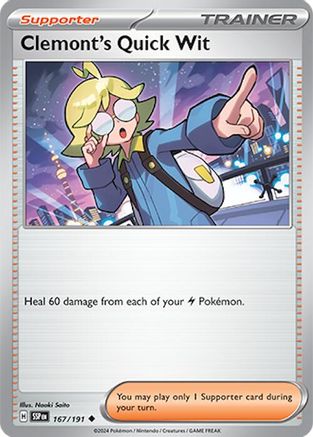 Clemont's Quick Wit - 167/191  - Uncommon - Normal