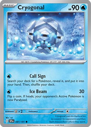 Cryogonal - 047/191 - Common - Reverse Holofoil
