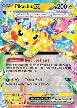 Pikachu ex - 057/191  - Double Rare - Holofoil