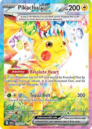 Pikachu ex - 238/191  - Special Illustration Rare - Holofoil