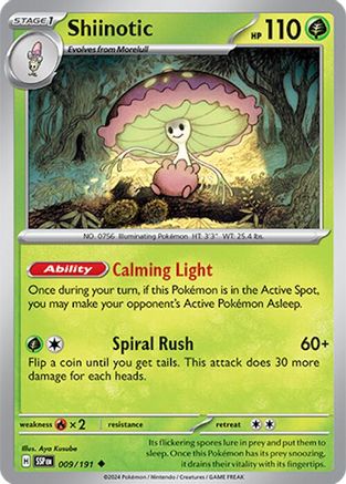 Shiinotic - 009/191  - Uncommon - Reverse Holofoil