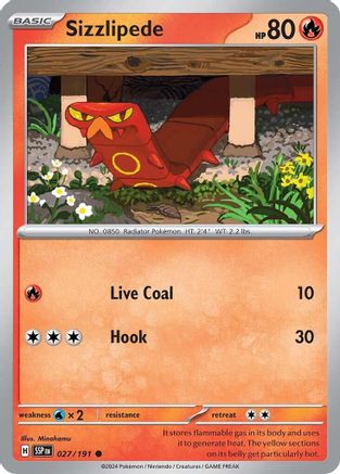 Sizzlipede - 027/191 - Commune - Holofoil Inversée