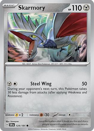 Skarmory - 124/191  - Common - Reverse Holofoil