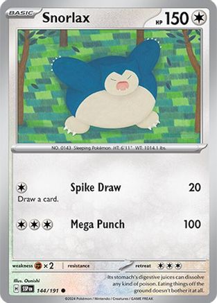 Snorlax - 144/191 - Common - Normal