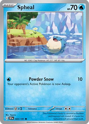 Spheal - 043/191  - Common - Reverse Holofoil