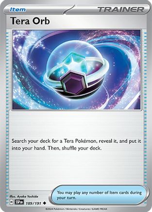 Tera Orb - 189/191 - Uncommon - Reverse Holofoil