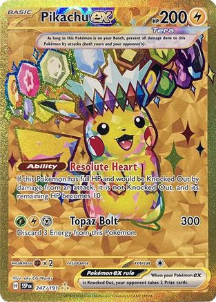 Pikachu ex - 247/191  - Hyper Rare - Holofoil
