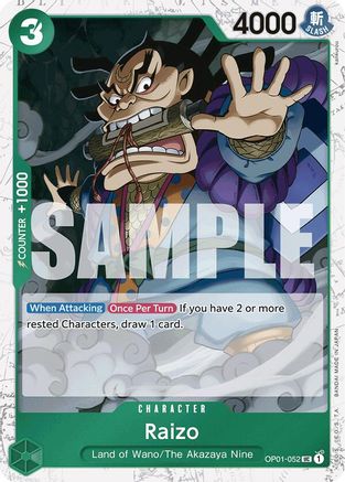 Raizo (Feuille Jolly Roger) (OP01-052) - Peu Commun