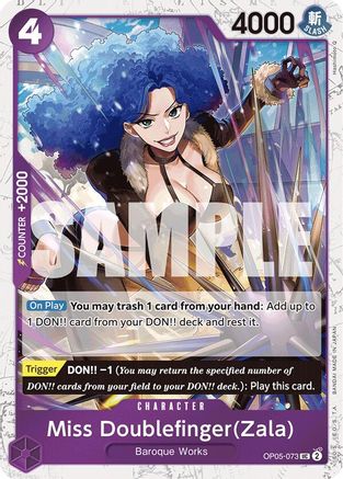 Miss Doublefinger(Zala) (Jolly Roger Foil) (OP05-073) - Uncommon