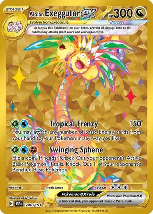 Alolan Exeggutor ex - 248/191  - Hyper Rare - Holofoil
