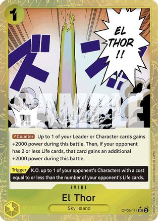 El Thor (Feuille Texturée) (OP05-114) - Peu Commune