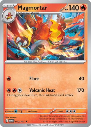 Magmortar - 010/091 (Paldean Fates)  - Rare - Normal