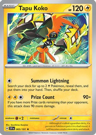 Tapu Koko - 065/191  - Promo - Normal