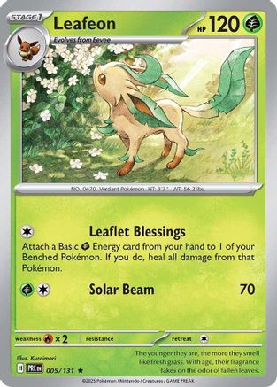 Leafeon - 005/131 - Rare - Holofoil