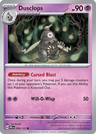 Dusclops - 036/131 - Common - Reverse Holofoil