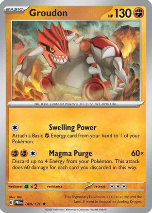Groudon - 049/131 - Rare - Inverse Holofoil