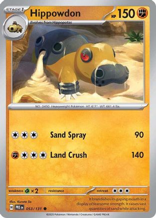 Hippowdon - 053/131 - Common - Normal