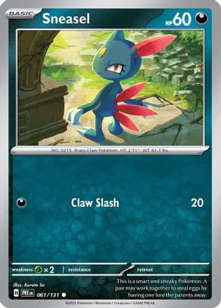 Sneasel - 061/131 - Common - Reverse Holofoil