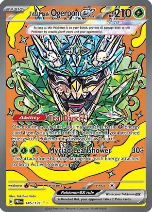 Ogerpon Masque Turquoise ex - 145/131 - Illustration rare spéciale - Holofoil