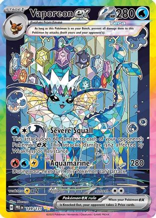Vaporeon ex - 149/131 - Illustration rare spéciale - Holo