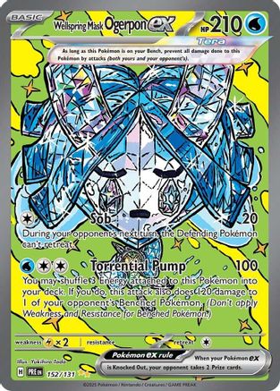 Masque Fontaine Ogerpon ex - 152/131 - Illustration Spéciale Rare - Holo