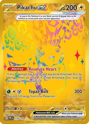 Pikachu ex - 179/131  - Hyper Rare - Holofoil