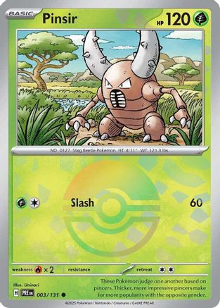 Pinsir (Poke Ball Pattern) - 003/131 - Common - Holofoil