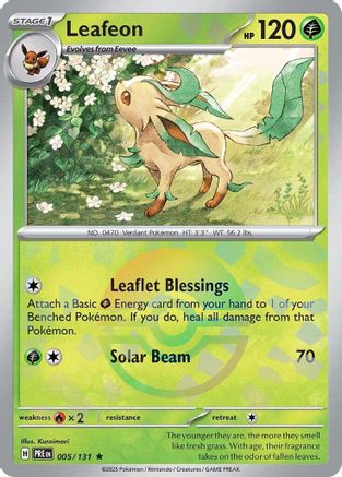 Leafeon (Poke Ball Pattern) - 005/131 - Rare - Holofoil