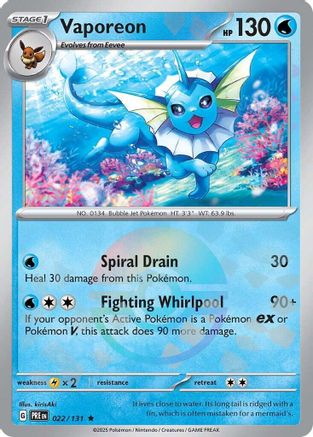 Aquali (Motif Poké Ball) - 022/131 - Rare - Holofoil