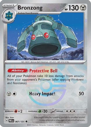 Bronzong (Poke Ball Pattern) - 067/131 - Uncommon - Holofoil