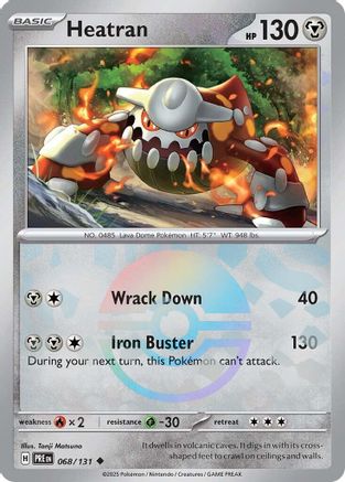 Heatran (Poke Ball Pattern) - 068/131 - Uncommon - Holofoil