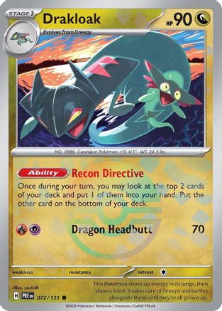 Drakloak (Motif Poké Ball) - 072/131 - Commune - Holo