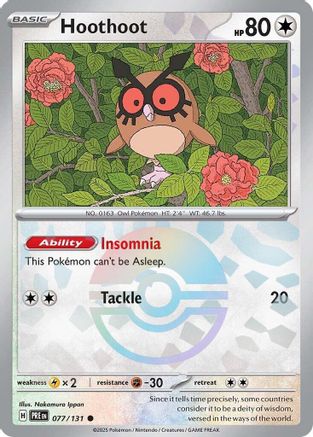 Hoothoot (Poke Ball Pattern) - 077/131 - Common - Holofoil