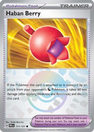 Haban Berry (Poke Ball Pattern) - 111/131 - Common - Holofoil