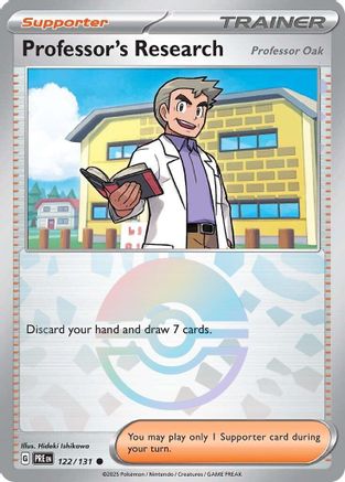 Recherches du Professeur [Professeur Chen] (Motif Poké Ball) - 122/131 - Commune - Holofoil