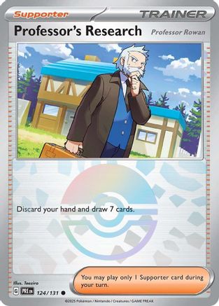 Recherche du Professeur [Professeur Sorbier] (Motif Poké Ball) - 124/131 - Courante - Holo