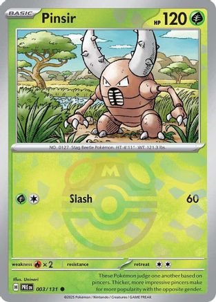 Pinsir (Master Ball Pattern) - 003/131 - Common - Holofoil