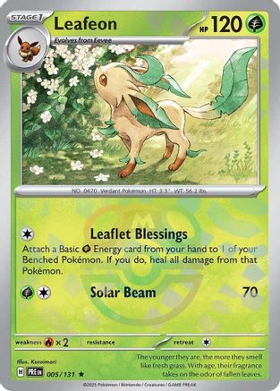 Leafeon (Master Ball Pattern) - 005/133 - Rare - Holofoil