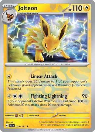 Jolteon (Master Ball Pattern) - 029/131 - Rare - Holofoil