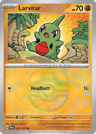 Larvitar (Master Ball Pattern) - 047/131 - Common - Holofoil