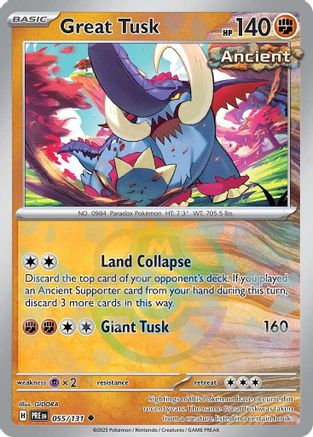 Great Tusk (Master Ball Pattern) - 055/131 - Uncommon - Holofoil
