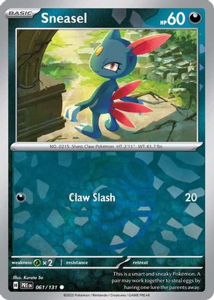 Sneasel (Master Ball Pattern) - 061/131 - Common - Holofoil