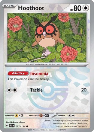 Hoothoot (Master Ball Pattern) - 077/131 - Common - Holofoil