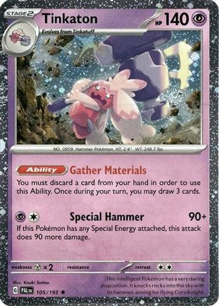 Tinkaton - 105/193 (Cosmos Holo)  - Rare - Holofoil