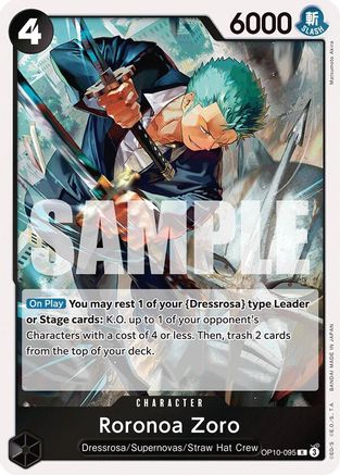 Roronoa Zoro (095) (OP10-095) - Rare