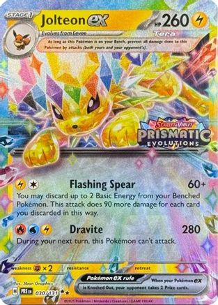 Jolteon ex - 030/131 (Prismatic Evolutions Stamp)  - Promo - Holofoil