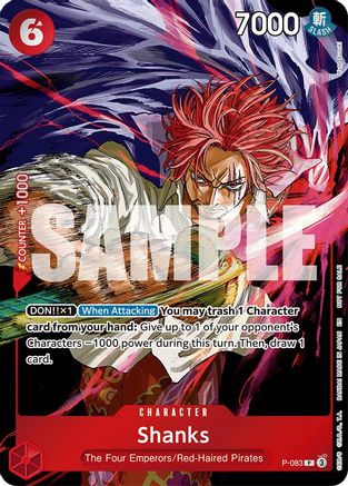 Shanks (Pack Événementiel Vol. 6) (P-083) - Cartes Promotionnelles One Piece - Promo