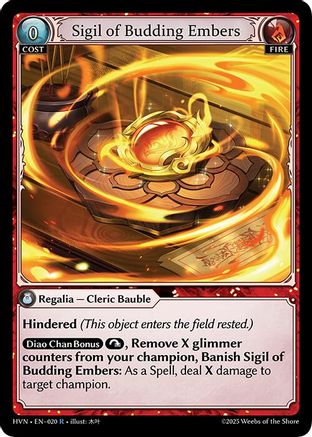 Sigil of Budding Embers (020) -  Rare