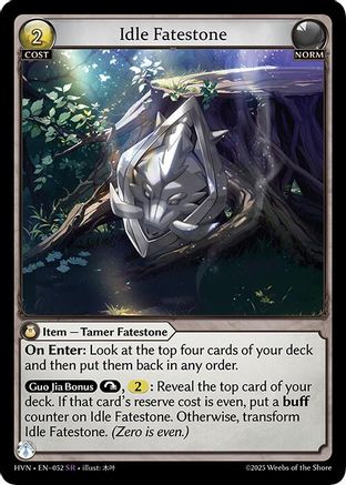 Idle Fatestone // Bolstered Boar (052) -  Super Rare