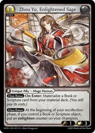Zhou Yu, Enlightened Sage (073) -  Super Rare